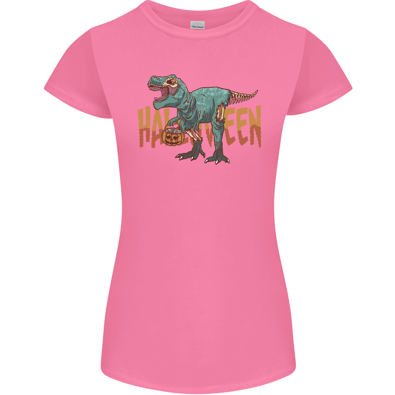 T-Rex Halloween Dinosaur Womens Petite Cut T-Shirt Azalea