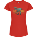 T-Rex Halloween Dinosaur Womens Petite Cut T-Shirt Red