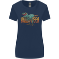 T-Rex Halloween Dinosaur Womens Wider Cut T-Shirt Navy Blue