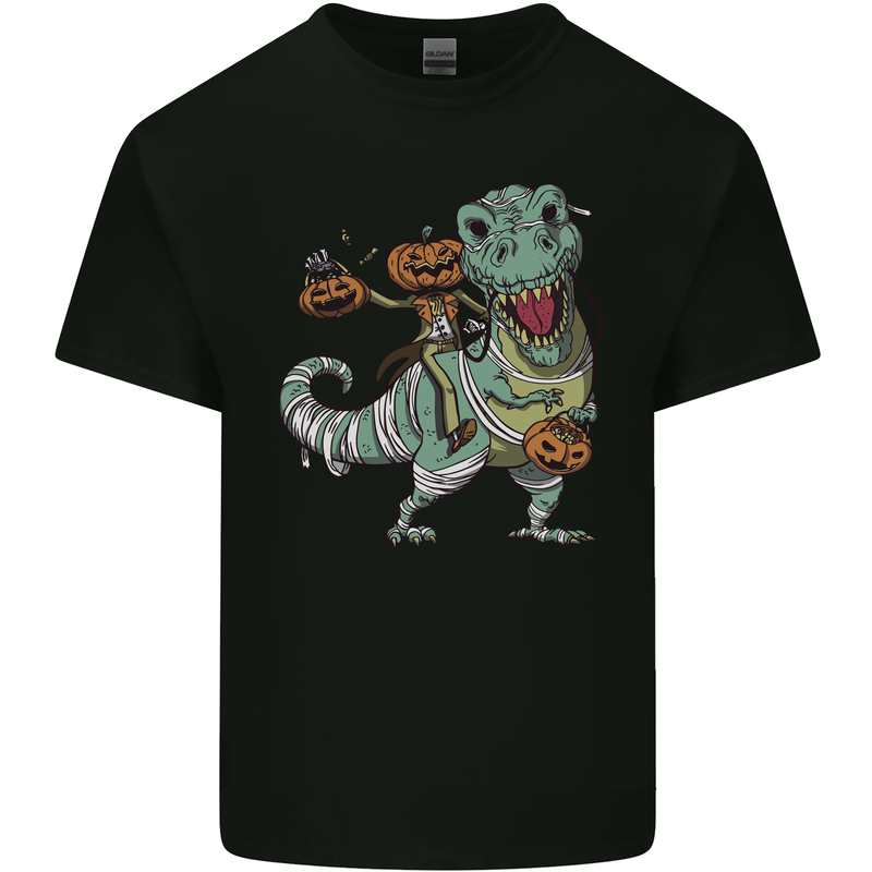 T-Rex Halloween Pumpkin Kids T-Shirt Childrens Black