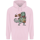 T-Rex Halloween Pumpkin Mens 80% Cotton Hoodie Light Pink