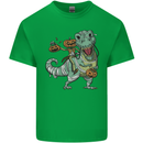 T-Rex Halloween Pumpkin Mens Cotton T-Shirt Tee Top Irish Green