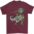 T-Rex Halloween Pumpkin Mens T-Shirt 100% Cotton Maroon