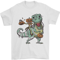 T-Rex Halloween Pumpkin Mens T-Shirt 100% Cotton White