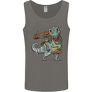 T-Rex Halloween Pumpkin Mens Vest Tank Top Charcoal