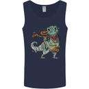 T-Rex Halloween Pumpkin Mens Vest Tank Top Navy Blue