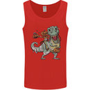 T-Rex Halloween Pumpkin Mens Vest Tank Top Red