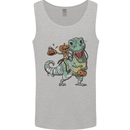 T-Rex Halloween Pumpkin Mens Vest Tank Top Sports Grey