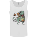 T-Rex Halloween Pumpkin Mens Vest Tank Top White