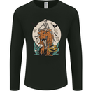 T-Rex Halloween Skeleton Dinosaur Mens Long Sleeve T-Shirt Black
