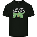 T-Rex Hates Pushups Dinosaur Funny Mens Cotton T-Shirt Tee Top Black