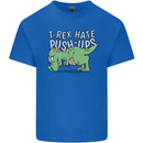 T-Rex Hates Pushups Dinosaur Funny Mens Cotton T-Shirt Tee Top Royal Blue