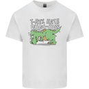T-Rex Hates Pushups Dinosaur Funny Mens Cotton T-Shirt Tee Top White