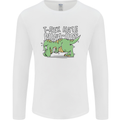 T-Rex Hates Pushups Dinosaur Funny Mens Long Sleeve T-Shirt White
