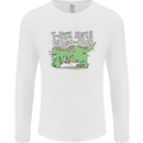 T-Rex Hates Pushups Dinosaur Funny Mens Long Sleeve T-Shirt White