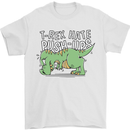 T-Rex Hates Pushups Dinosaur Funny Mens T-Shirt 100% Cotton White