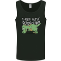 T-Rex Hates Pushups Dinosaur Funny Mens Vest Tank Top Black