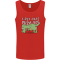 T-Rex Hates Pushups Dinosaur Funny Mens Vest Tank Top Red
