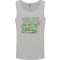 T-Rex Hates Pushups Dinosaur Funny Mens Vest Tank Top Sports Grey