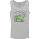 T-Rex Hates Pushups Dinosaur Funny Mens Vest Tank Top Sports Grey