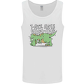 T-Rex Hates Pushups Dinosaur Funny Mens Vest Tank Top White