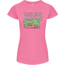 T-Rex Hates Pushups Dinosaur Funny Womens Petite Cut T-Shirt Azalea