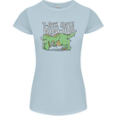 T-Rex Hates Pushups Dinosaur Funny Womens Petite Cut T-Shirt Light Blue