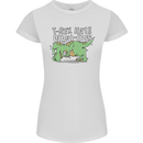 T-Rex Hates Pushups Dinosaur Funny Womens Petite Cut T-Shirt White