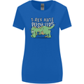 T-Rex Hates Pushups Dinosaur Funny Womens Wider Cut T-Shirt Royal Blue