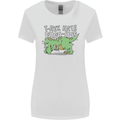 T-Rex Hates Pushups Dinosaur Funny Womens Wider Cut T-Shirt White