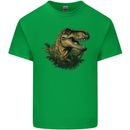 T-Rex Head in Foliage Dinosaur Mens Cotton T-Shirt Tee Top Irish Green