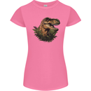 T-Rex Head in Foliage Dinosaur Womens Petite Cut T-Shirt Azalea