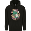T-Rex I'm the Easter Bunny Funny Dinosaur Mens 80% Cotton Hoodie Black