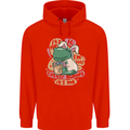 T-Rex I'm the Easter Bunny Funny Dinosaur Mens 80% Cotton Hoodie Bright Red