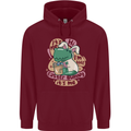 T-Rex I'm the Easter Bunny Funny Dinosaur Mens 80% Cotton Hoodie Maroon