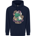 T-Rex I'm the Easter Bunny Funny Dinosaur Mens 80% Cotton Hoodie Navy Blue