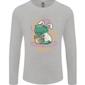 T-Rex I'm the Easter Bunny Funny Dinosaur Mens Long Sleeve T-Shirt Sports Grey
