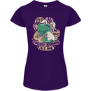 T-Rex I'm the Easter Bunny Funny Dinosaur Womens Petite Cut T-Shirt Purple