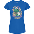 T-Rex I'm the Easter Bunny Funny Dinosaur Womens Petite Cut T-Shirt Royal Blue