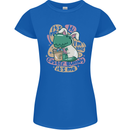 T-Rex I'm the Easter Bunny Funny Dinosaur Womens Petite Cut T-Shirt Royal Blue