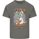 T-Rex Its Me I'm the Easter Bunny Funny Egg Kids T-Shirt Childrens Charcoal