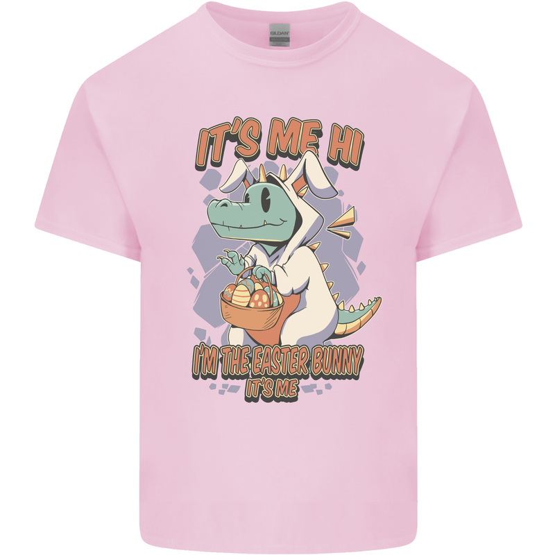 T-Rex Its Me I'm the Easter Bunny Funny Egg Kids T-Shirt Childrens Light Pink