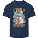 T-Rex Its Me I'm the Easter Bunny Funny Egg Kids T-Shirt Childrens Navy Blue