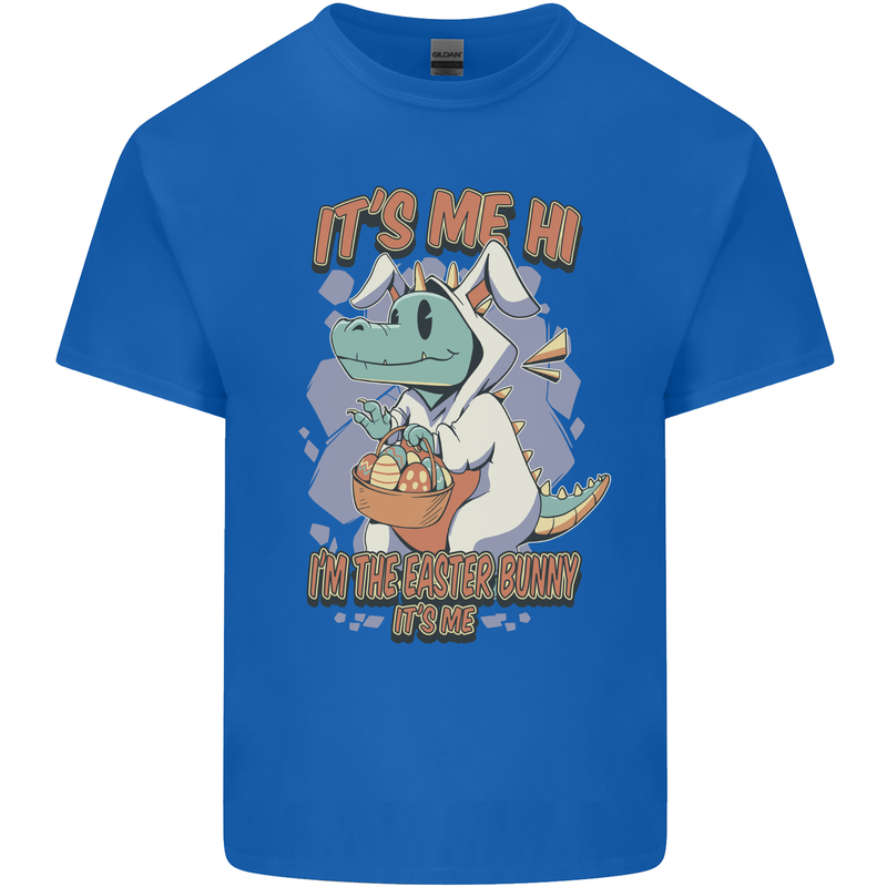T-Rex Its Me I'm the Easter Bunny Funny Egg Kids T-Shirt Childrens Royal Blue