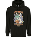 T-Rex Its Me I'm the Easter Bunny Funny Egg Mens 80% Cotton Hoodie Black