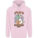 T-Rex Its Me I'm the Easter Bunny Funny Egg Mens 80% Cotton Hoodie Light Pink