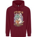 T-Rex Its Me I'm the Easter Bunny Funny Egg Mens 80% Cotton Hoodie Maroon