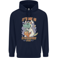 T-Rex Its Me I'm the Easter Bunny Funny Egg Mens 80% Cotton Hoodie Navy Blue
