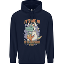T-Rex Its Me I'm the Easter Bunny Funny Egg Mens 80% Cotton Hoodie Navy Blue