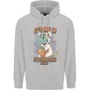 T-Rex Its Me I'm the Easter Bunny Funny Egg Mens 80% Cotton Hoodie Sports Grey